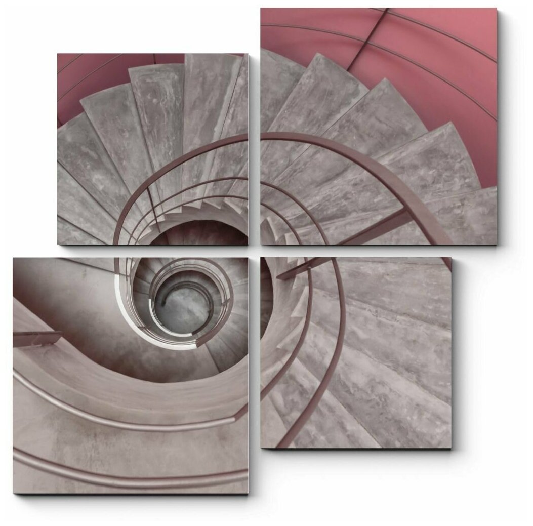 Модульная картина Спиральная лестница 140x140