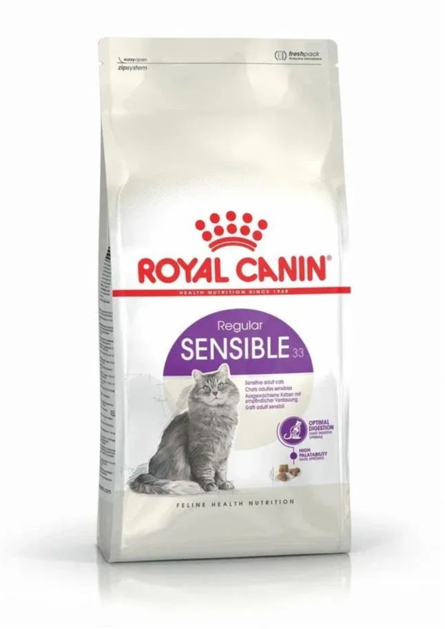 ROYAL CANIN SENSIBLE 33 для взрослых кошек при аллергии (2 кг) - фотография № 8