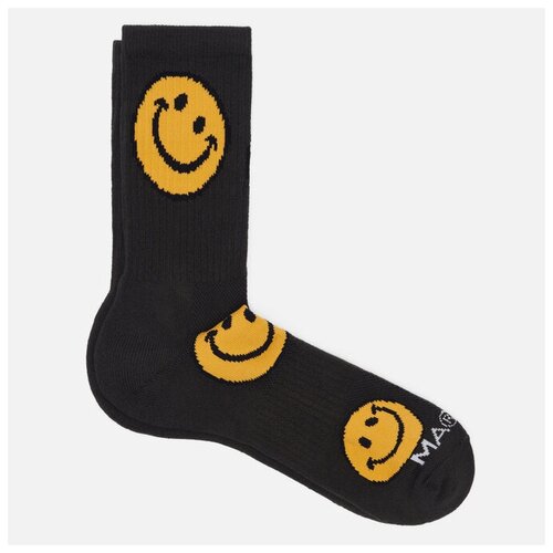 фото Носки market smiley vintage all over print чёрный, размер 40-46 eu