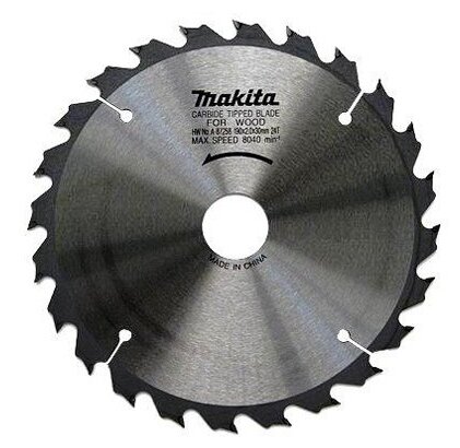 Пильный диск для погружных пил по дереву 190X30X1.6X24T Makita B-31566 (B-19015) - фотография № 1