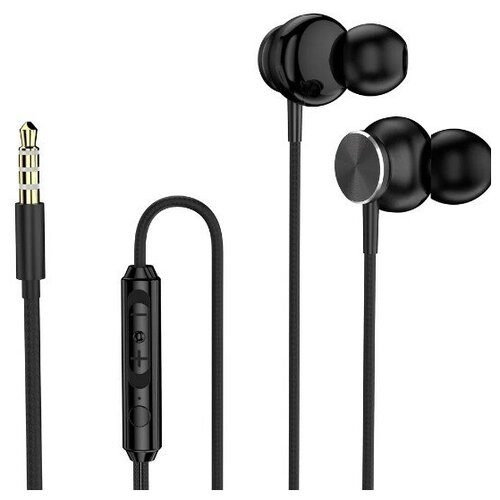 Perfeo Проводные наушники или гарнитура черные серебро CHROME внутриканальные 120 см 37100₽