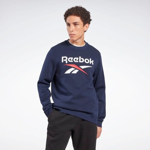 фото Толстовка reebok, силуэт прилегающий, средней длины, размер s, синий