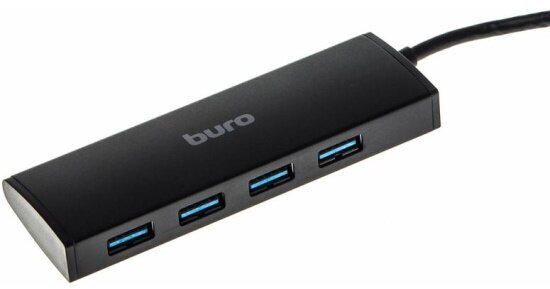 Разветвитель USB Buro BU-HUB4-0.5-U3.0 4порт. черный