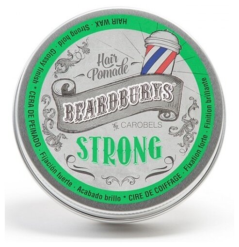 Beardburys Hair Pomade Strong Помада для укладки волос сильной фиксации, 100 мл.