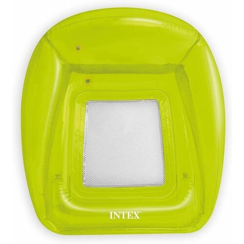 Надувной матрас-кресло для плавания 102х104см Прозрачный лаундж, Intex 56802 зеленый