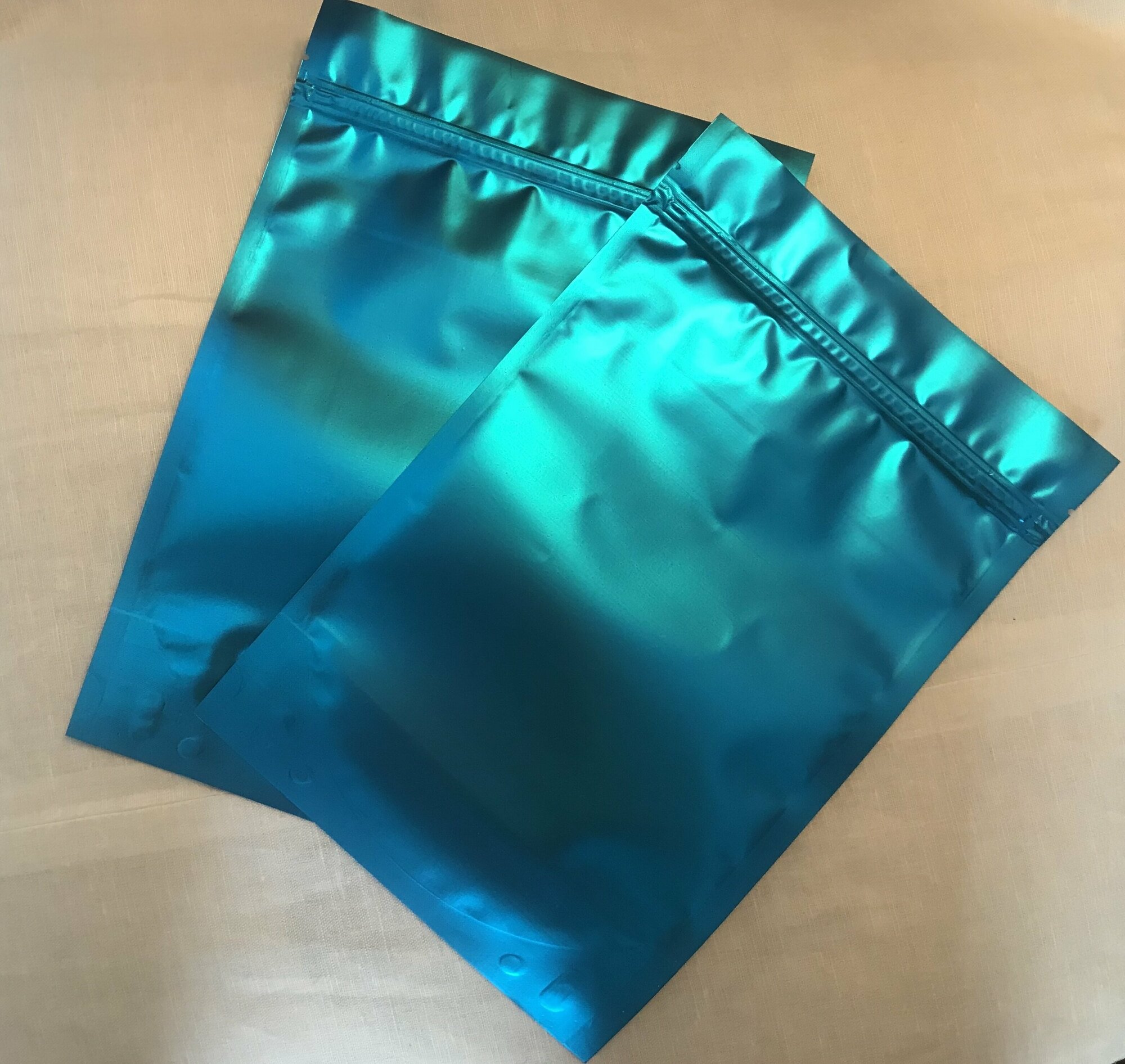 Пакет дой-пак металлизированный с замком зип-лок. Синий матовый, 260 х 170 мм, 50 шт - фотография № 2