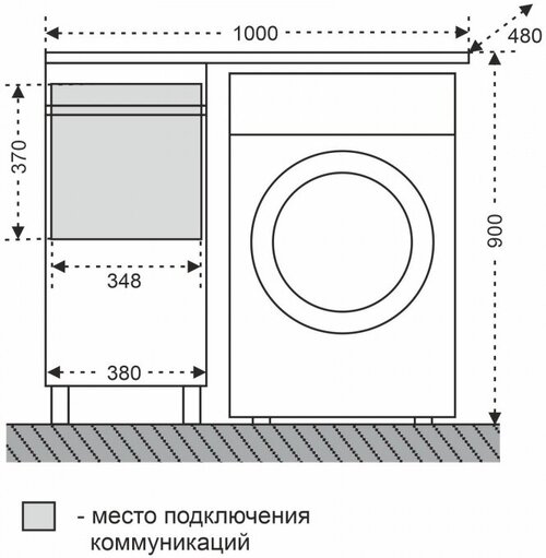 Тумба под раковину СаНта Марс 38 см 700221, белый