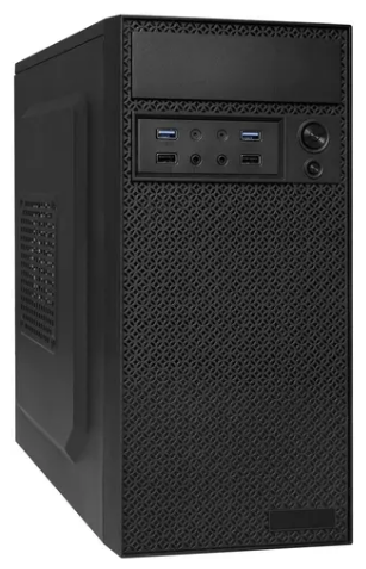 Корпус для компьютера ExeGate BAA-109U2-AAA350 Minitower (mATX, AAA350 8см, 2*USB+2*USB3.0, аудио) EX291272RUS/black