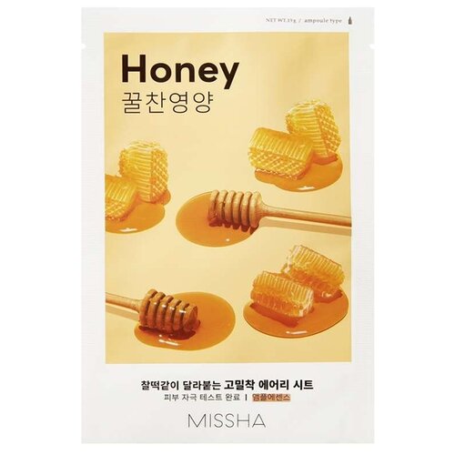 фото Missha Airy Fit Sheet Mask Honey питательная тканевая маска с медом, 19 г