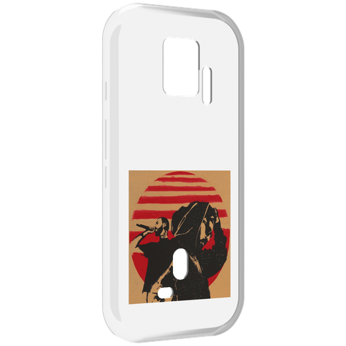 Чехол MyPads Утопия Мияги и Энди панда для ZTE Nubia Red Magic 7S Pro задняя-панель-накладка-бампер