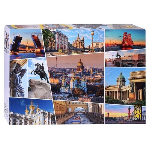 Пазл Step Puzzle 1500 элементов, Санкт-Петербург. Город белых ночей, в коробке (83078) пазл step puzzle золотая коллекц
