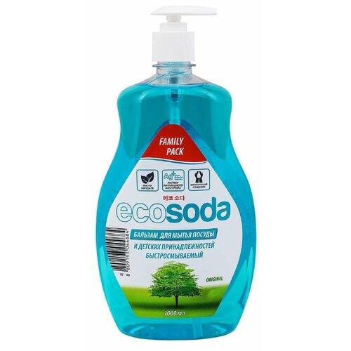 фото Mama Ultimate Бальзам для мытья посуды EcoSoda 1 л с дозатором