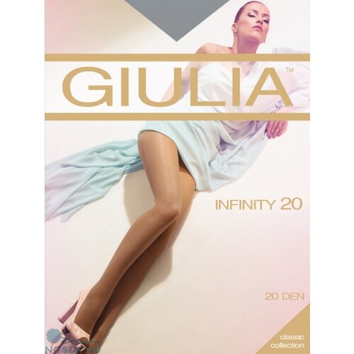Колготки Giulia Infinity, 20 den, размер 2/S, коричневый, экрю колготки giulia infinity 20 den размер 2 s бежевый коричневый
