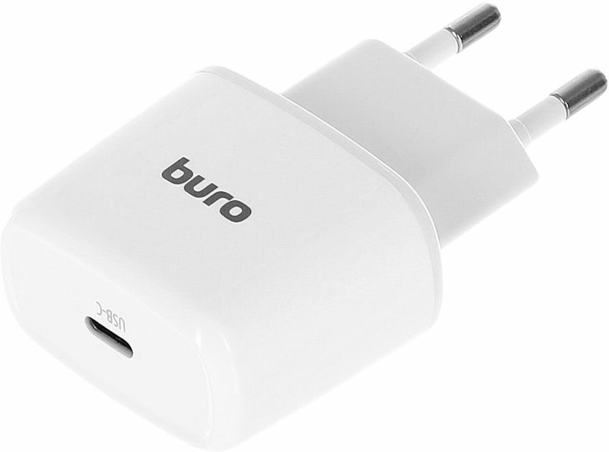 Сетевое зарядное устройство Buro BUWB1, USB-C, 2A, белый [buwb10s010wh]