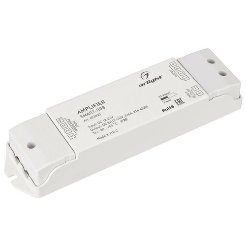 023830 Усилитель SMART-RGB (12-24V, 3x6A) (Arlight, IP20 Пластик, 5 лет) 10 шт партия зеркальные усилители a1v ad8646armz 24 мгц 2 7 5 в двойной cmos усилитель