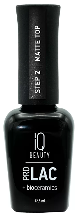 IQ BEAUTY Покрытие финишное для лака профессиональное матовое / Matte top PROLAC + bioceramics 12.5 мл - фото №5