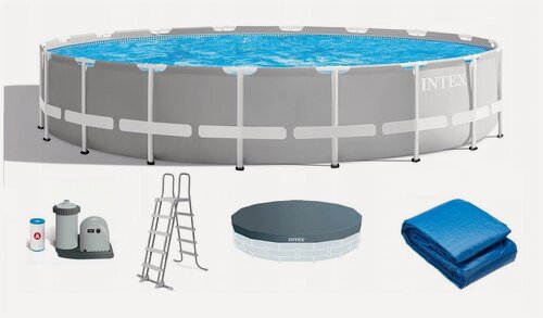 Изображение товара Каркасный бассейн круглый INTEX Prism Frame Pool 549х122+фильтр-насос картр. 5678 л/ч