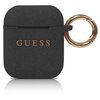 Чехол Guess для Airpods Silicone case with ring Black - изображение