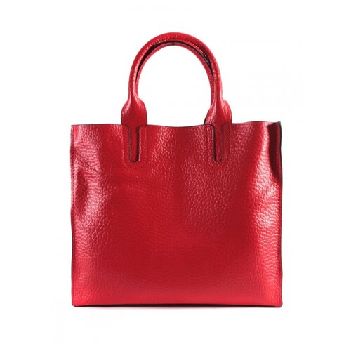 фото Сумка тоут meyninger, натуральная кожа, красный