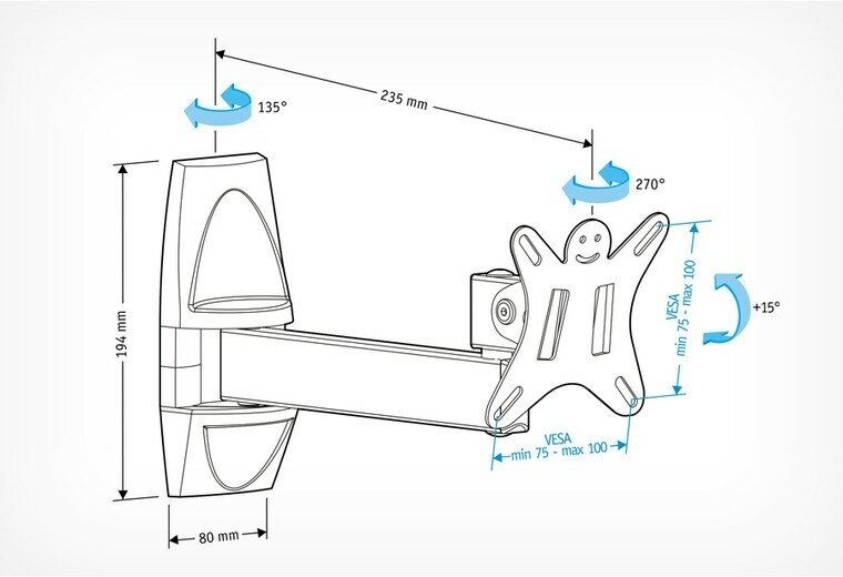 Кронштейн Holder LCDS-5004, металлик