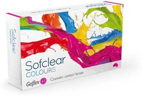 Цветные линзы Sofclear COLOURS (2 шт.) 8.6 -6.5 Шоколадная карамель/Brown