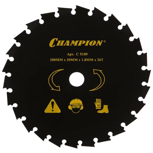 Нож с долотообразными зубцами CHAMPION 26/200/20 (CLS-5800)