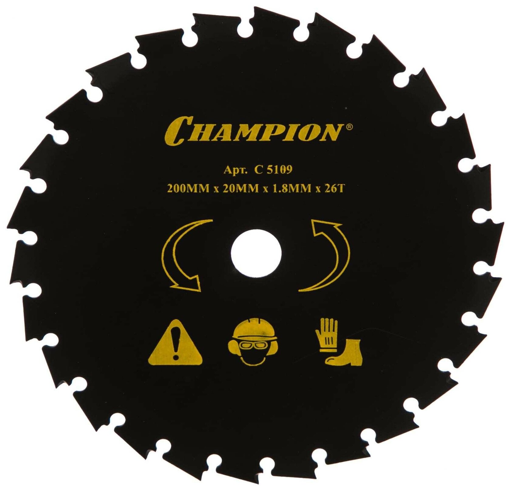 Нож с долотообразными зубцами CHAMPION 26/200/20 (CLS-5800)