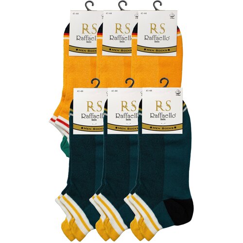 Носки Raffaello Socks, 6 пар, размер 41-44, зеленый, желтый