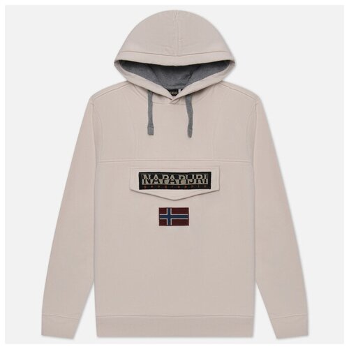 Мужская толстовка Napapijri Burgee Winter Hoodie бежевый, Размер XL