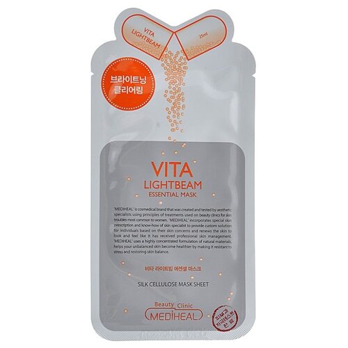 фото MEDIHEAL Осветляющая маска для лица Vita Lightbeam essential Mask, 25 мл