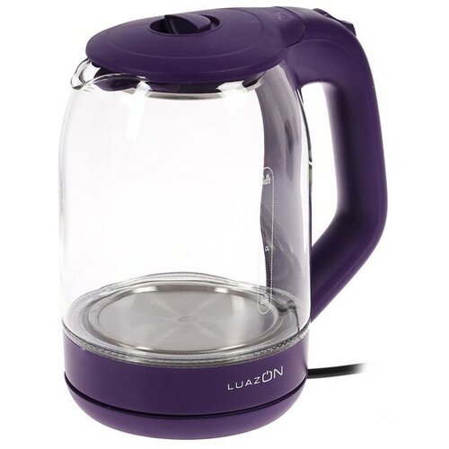 Чайник электрический LuazON LSK-1809 стекло 18 л 1500 Вт подсветка фиолетовый 196400₽