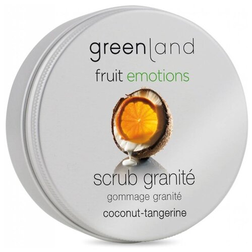 фото Greenland скраб-щербет fruit emotions coconut-tangerine кокос-мандарин 200 мл