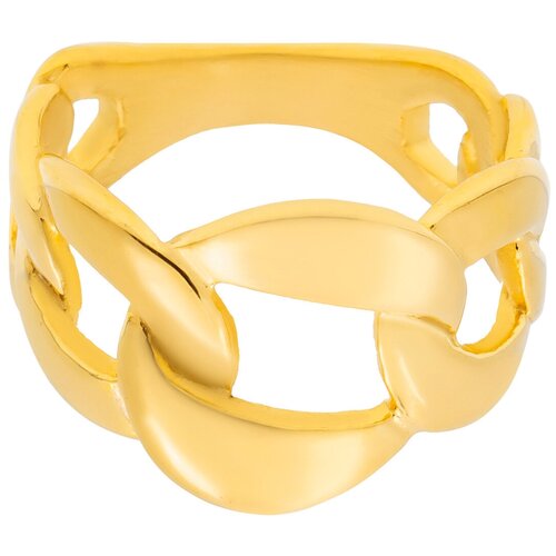 Кольцо Kalinka modern story, размер 16, желтый, золотой скрученное объемное кольцо размер 17 kalinka