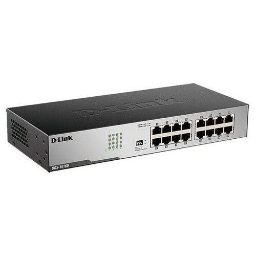 D-Link Сетевое оборудование DGS-1016D I2A Неуправляемый коммутатор с 16 портами 10 100 1000Base-T 614500₽