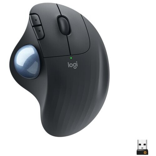 Мышь беспроводная Logitech M575 Graphite мышь беспроводная logitech m220 silent graphite