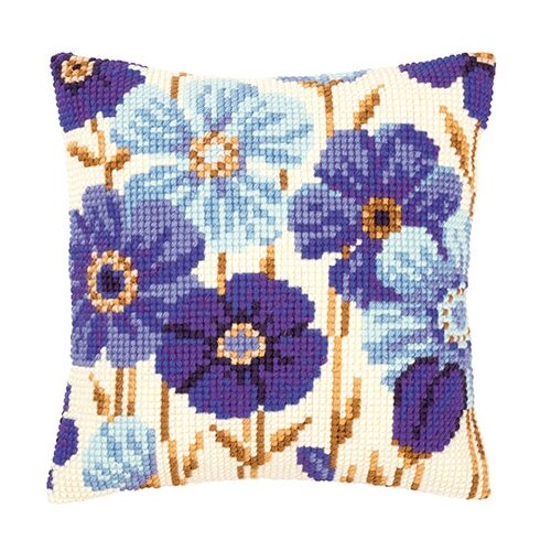 фото Подушка анемоны набор для вышивания vervaco