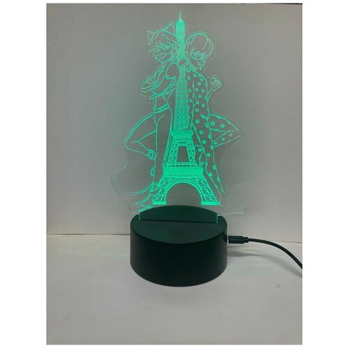 3D светильник ночник Леди Баг