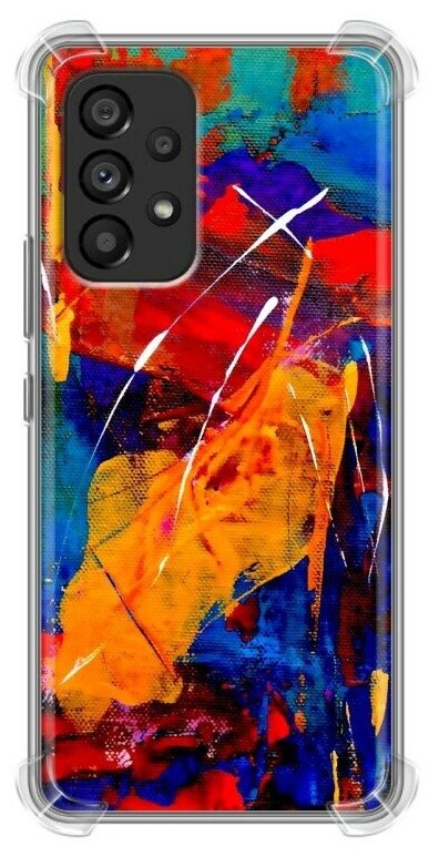 Дизайнерский силиконовый с усиленными углами чехол для Самсунг Гэлакси А53 5Ж / Samsung Galaxy A53 5G Краски