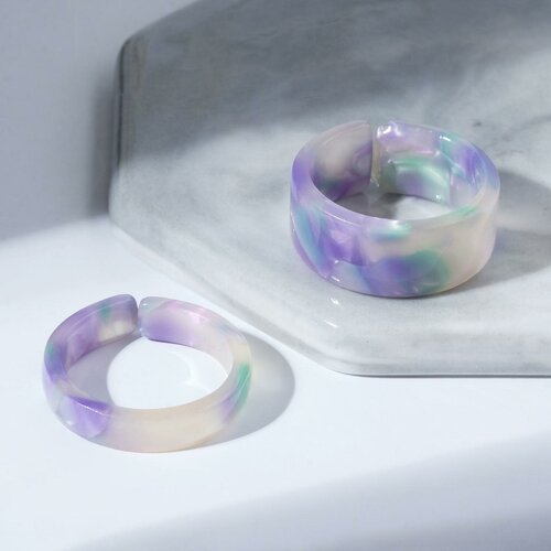 Кольцо Queen Fair, размер 17.5, фиолетовый кольцо queen fair полимерная глина стекло акрил размер 17 мультиколор