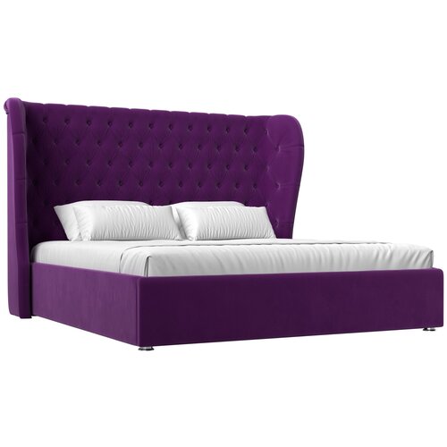 фото Кровать лига диванов далия 160 фиолетовый (микровельвет)