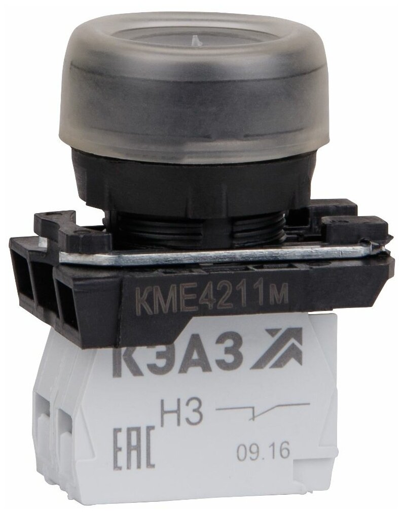фото КЭАЗ Кнопка КМЕ 4211м 1но+1нз цилиндр IP65 черн. КЭАЗ 248243