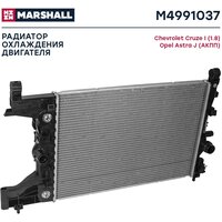 Радиатор chevrolet cruze 1.6/1.8 a/t 09-/opel astra j 1.6 09- at marshall m4991037
