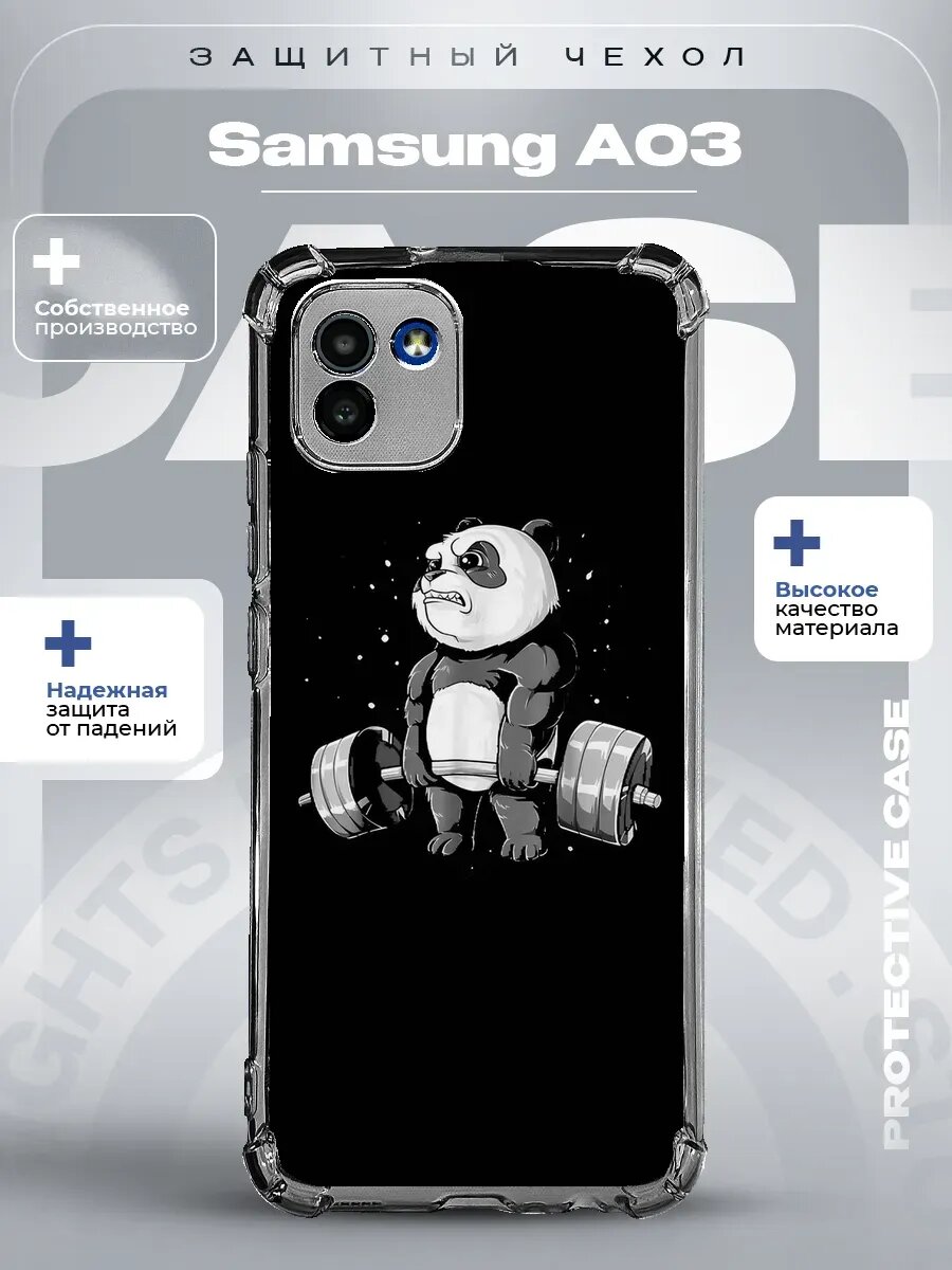 Чехол на Samsung A03 с принтом панда