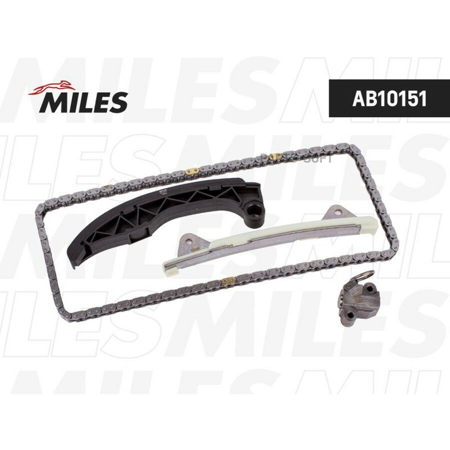 Комплект цепи ГРМ TOYOTA 1.0i 1KR-FE 05- без звездочек AB10151 от официального дистрибьютора, MILES, артикул AB10151