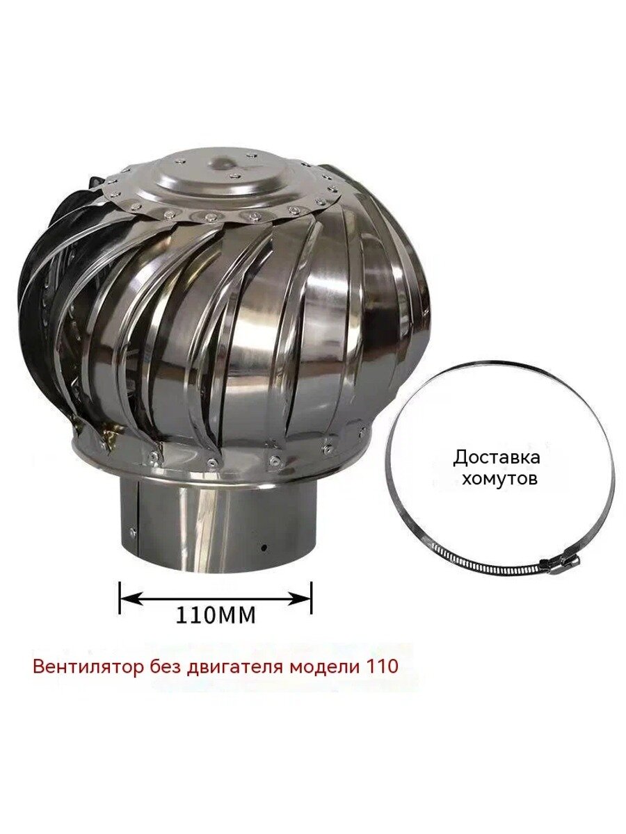 Вытяжка для погреба без электричества турбодефлектор 110 мм защита от сырости