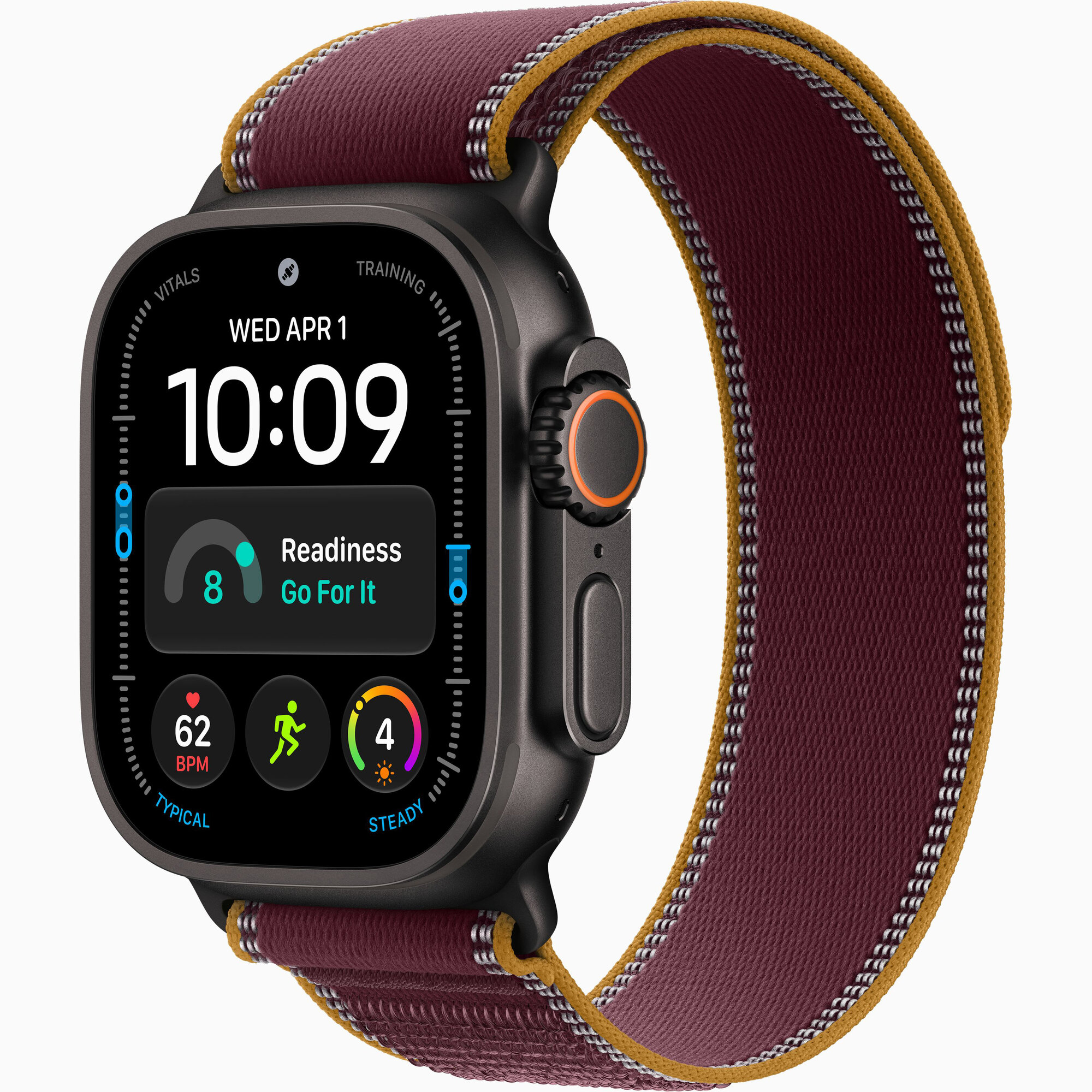 Умные часы Apple Watch Series Ultra 4, 49 мм, GPS+Cellular, Black Titanium/Burgundy Trail Loop M/L