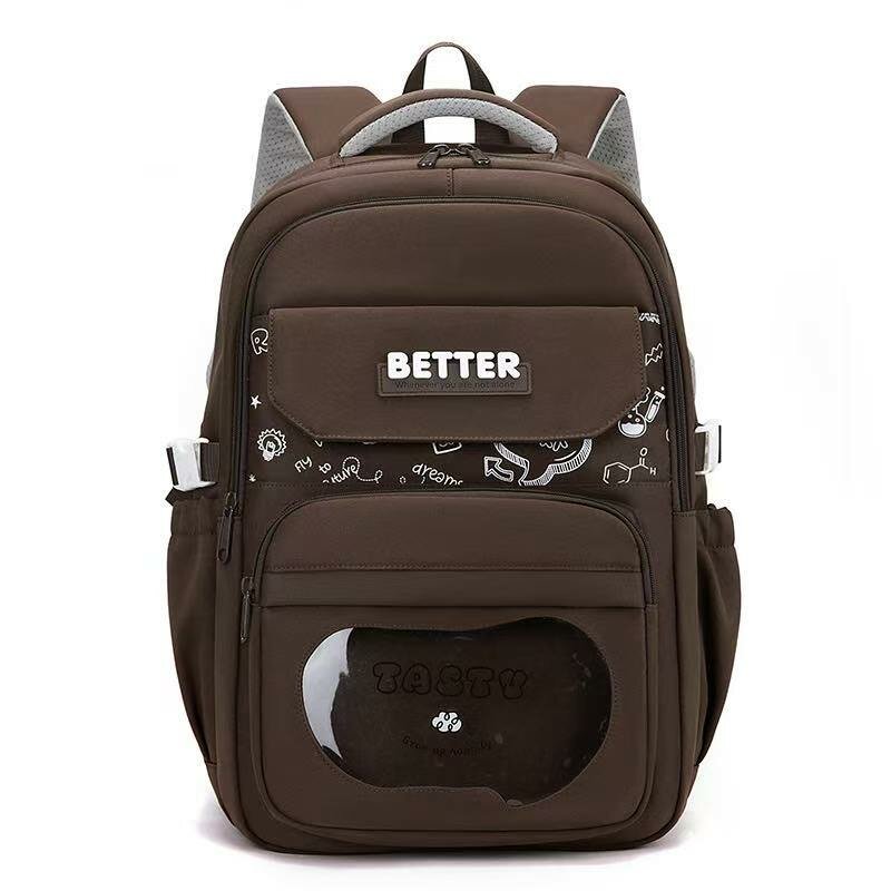 Портфель школьный для девочек. Лабубу. KKBackpacK. Рюкзак детский. Ранец для первоклассника и начальной школы. Глубокий кофе