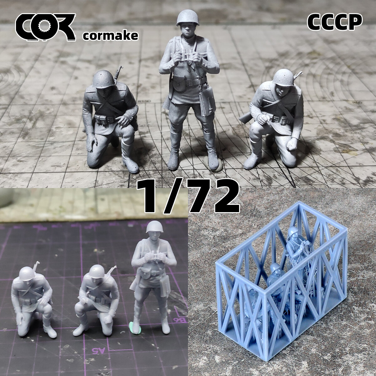 3 D печать, фигурки солдат из смолы, модель наборы советских или российских солдат, масштаб 1/72, неокрашенные, требуют самостоятельной сборки