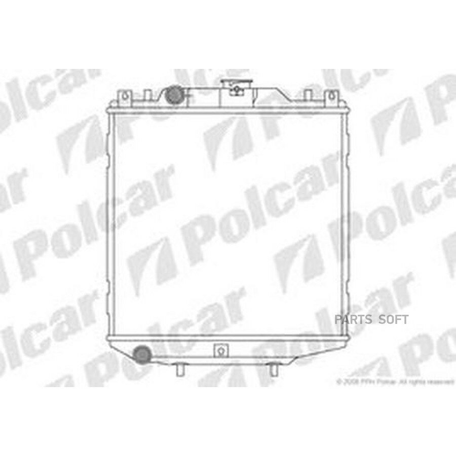 Радиатор двигателя Daewoo Tico 96-00 от официального дистрибьютора, POLCAR, артикул 290108A1