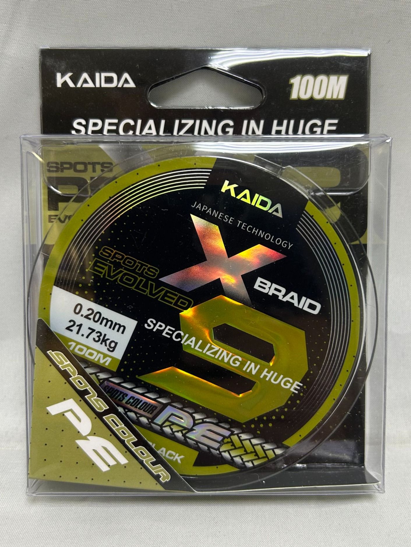 Плетеный шнур KAIDA 9X SPOTS EVOLVED 0,20 мм - 21,73 кг